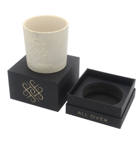 Customized Design Rigid Cardboard Two Piece Coffee Ceramic Tea Cup Packaging Candle Mug Gift Box With Lid