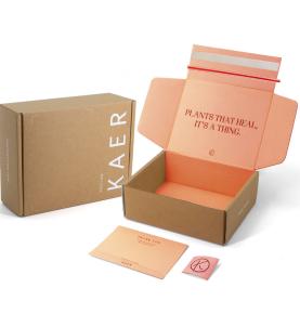Competitive Price Kraft Paper Box Corrugated Zipper Mailer Box For Clothing Cosmetic Packaging