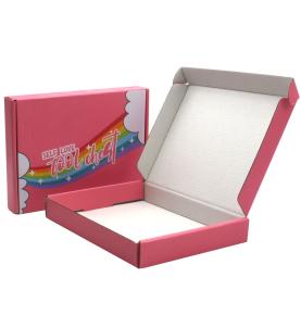 Self Sealing Recycled Cardboard Boxes Double Sides Printed Corrugated Evening Dress Mailer Shipping Packaging 