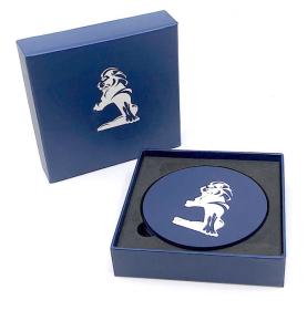Custom Logo Printing Empty Cardboard Rigid Circle Coaster Lid And Base Gift Boxes Packaging 