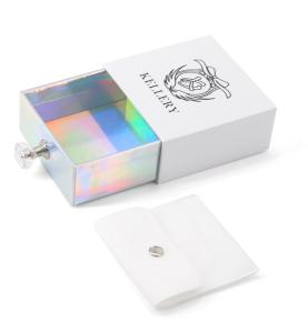 Holographic Printed Sliding Drawer Jewelry Box Vintage Small Jewellery Packing Gift Boxes Dubai For Necklaces And Rings 