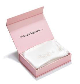 Custom Logo Printing Paper Pillow Case Pink Gift Boxes Luxury Magnetic Satin Silk Pillowcase Box Packaging 