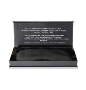 Custom Logo Printing Empty Silk Eye Sleep Mask Black Packaging Box Luxury Gift Boxes For Silk Eye Mask 