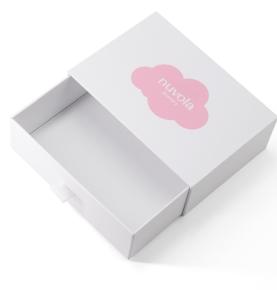 Custom Logo Spot UV Pink Packaging White Jewelry Sliding Lid Drawer Boxes  For Necklace Earrings