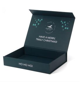 Custom Print Creative Flip Decoration Merry Christmas Eve Packaging Boxes Personalised Present Hamper Gift Box 