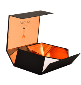 Custom Modern Bikinis Gift Boxes Shiny Golden Paper Swimwear Packaging Folding Collapsible Magnetic Gift Boxes