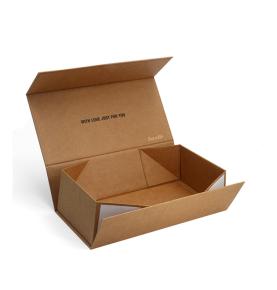 Eco-Friendly A4 Size Natural Kraft Magnetic Lid Gift Boxes Brown Kraft Medium Foldable  Gift Boxes