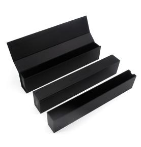 Custom Size Cardboard Factory Price Long Narrow Paper Box Black Magnetic Champagne Gift Boxes For Cocktails Packiging