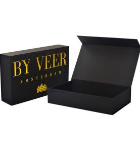 Wholesales Custom Luxury Rigid Auto Parts Black Folding Cardboard Gift Box Packaging With Magnetic Closure 