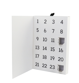 Wholesale Custom Printed Custom Foldable Luxury Gift Display Box Delicate Appearance Advent Calendar Cardboard Box