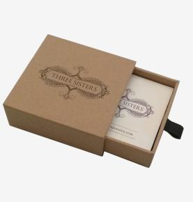 Custom Brown Cardboard Paper Small Kraft Paper Slide Jewelry Box Jewellery Gift Boxes 